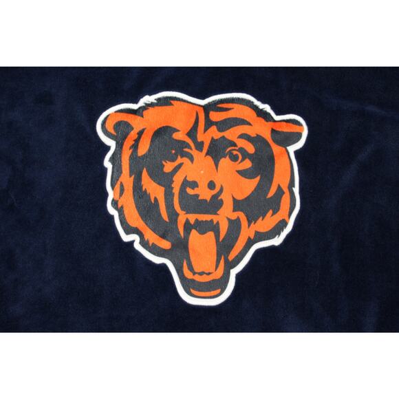 Chicago Bears Sherpa Hoodeez Wearable Blanket Hoodie OS Navy White NFL - Picture 4 of 12